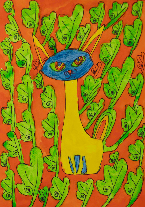 Blue Head Cat by Claire Clifford