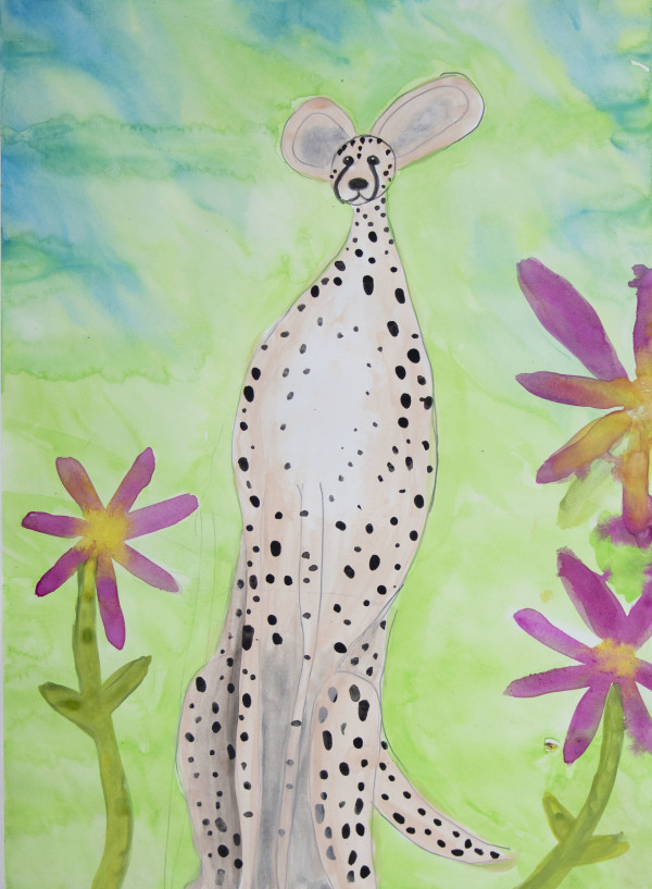 Cheetah in Spring by Cynthia Adams