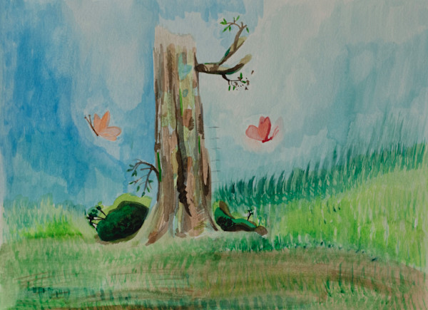 Two Dancing Butterflies by Darwin Lawson