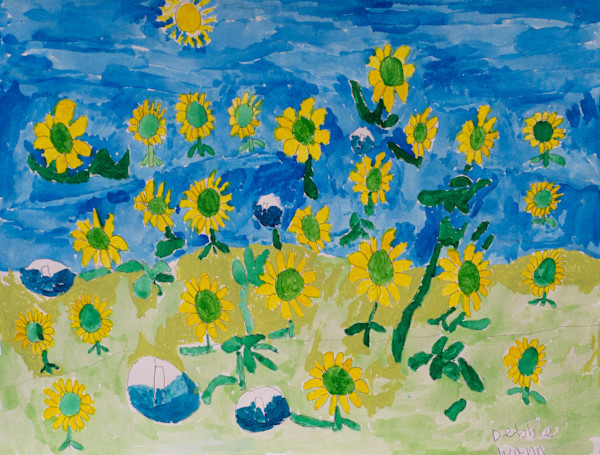 Van Gogh Sun Flowers by Debbie Wann