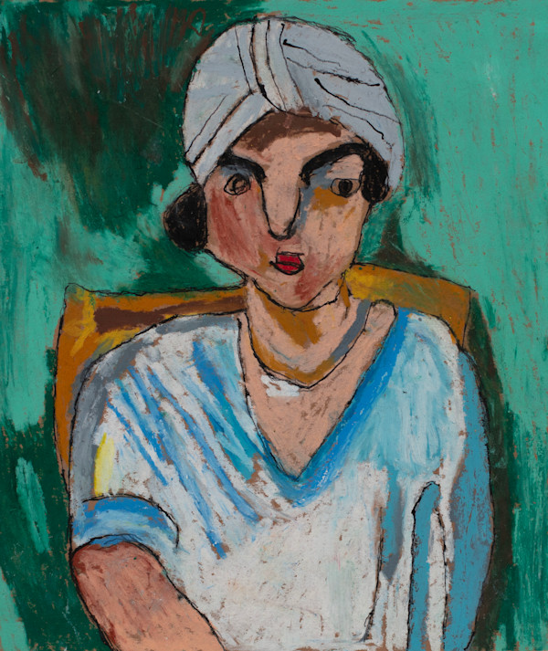 Woman with White Cap by Debbie Wann