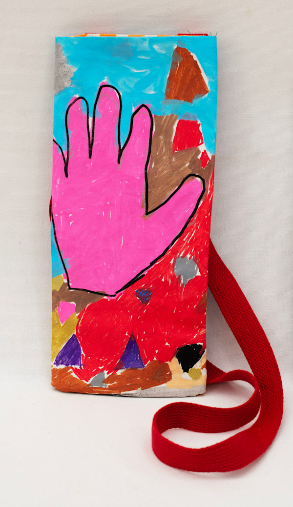 Bottle Bag - Pink Hand by Emma Perreira
