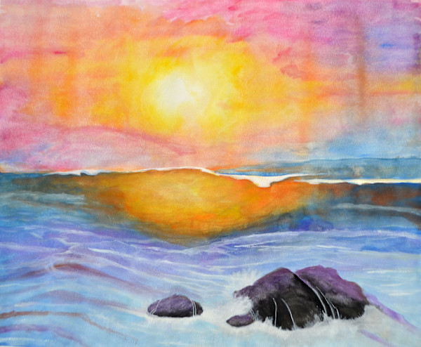 Sunset wave by Gabriela  DeJohn