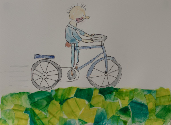 Man on Bike by Greg Gazzano
