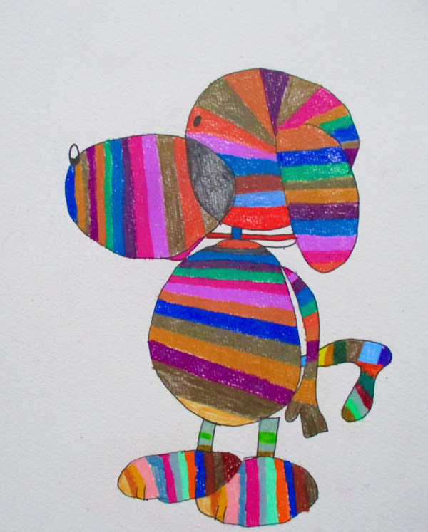 Stripey Snoopy by Kylie Boman