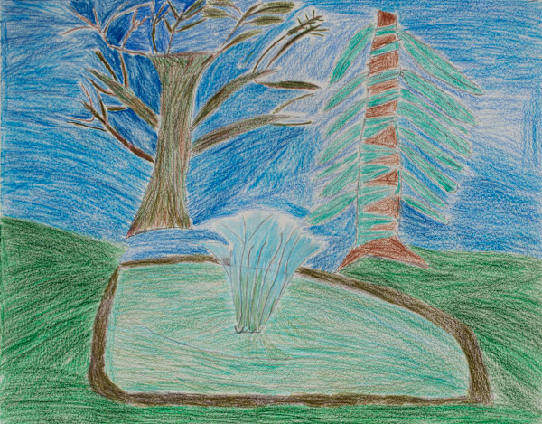 Pond in the Garden by Julie Corry