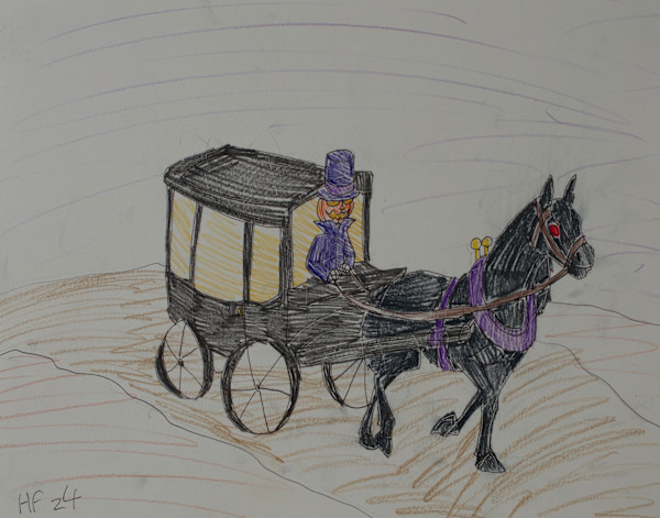 Horse with Carriage by Kirby Faine
