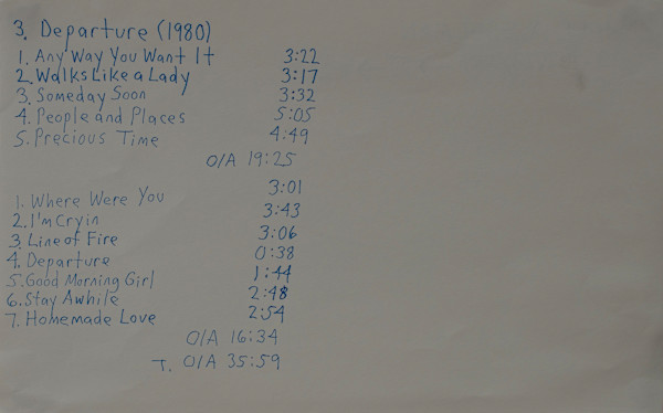 Journey Songs & Recordings … Continued by Lowell Edelman