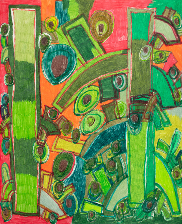 Arizona Cactus Cubism by Megan Olsen