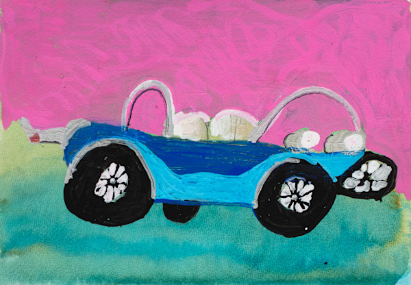 Blue Race Car by Patrick Rainey