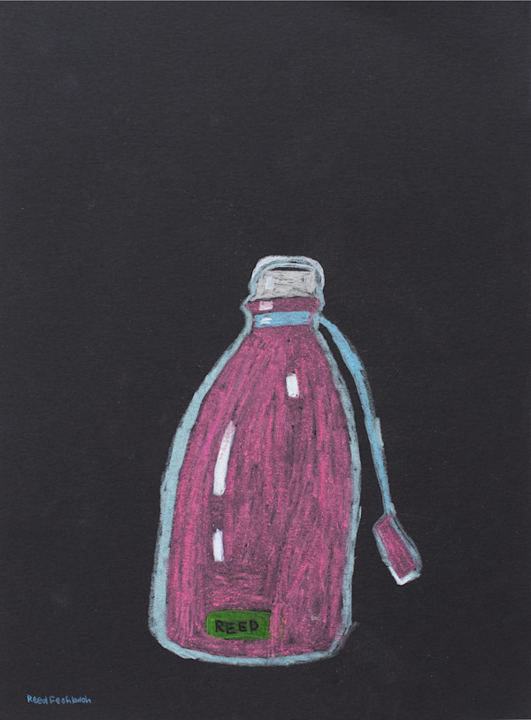Pink Water Bottle by Reed Feshbach