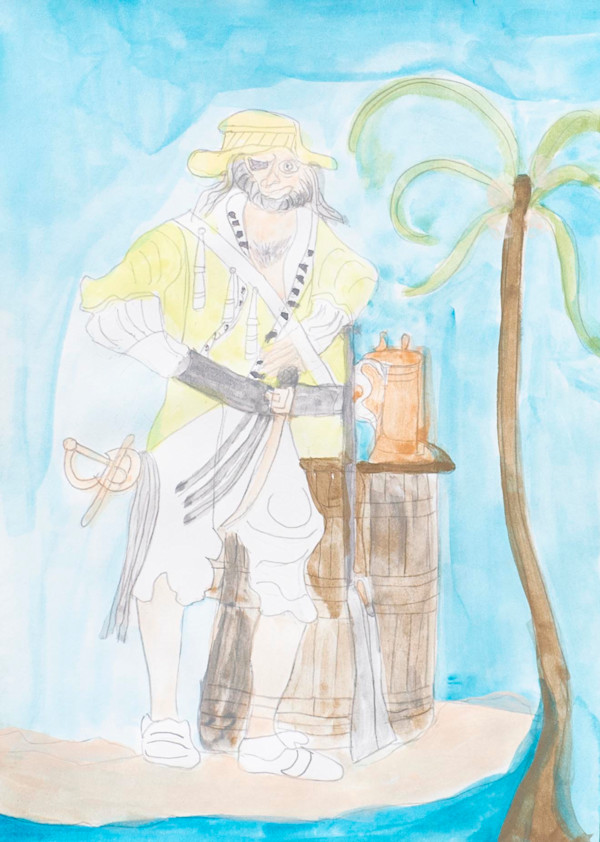 Pirate Drinking Rum by Robert Lacey
