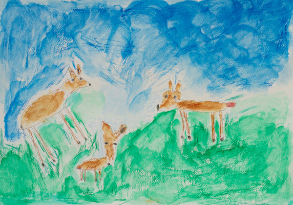 Three Deer by Sarah Stadlin