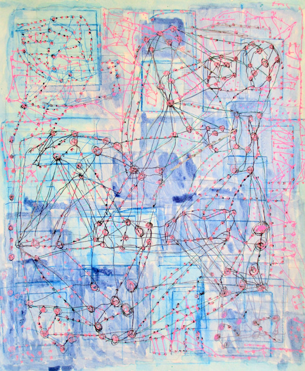 Pink and Blue Network by Andrew Tomasini
