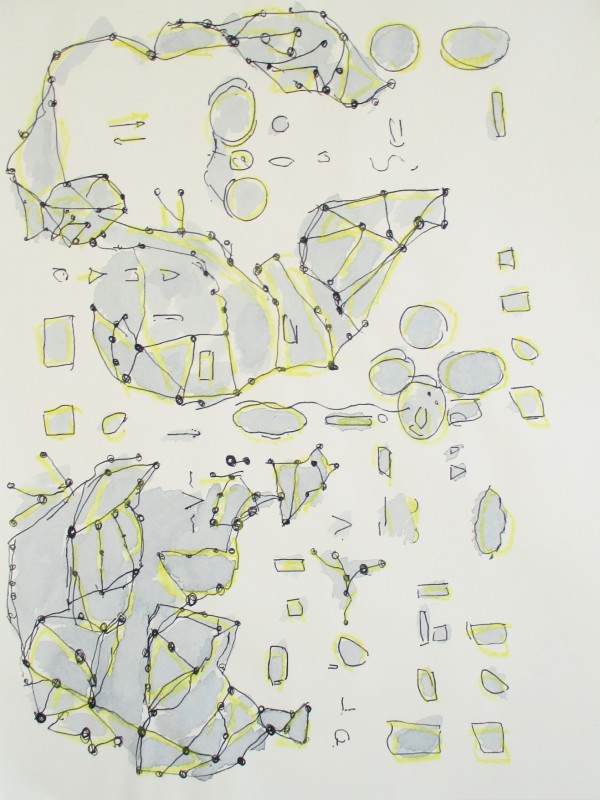 Yellow Gray Dot-to-Dot by Andrew Tomasini