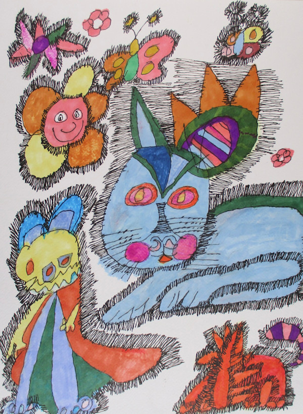 Blue Cat and Friends by Josie Juantorena