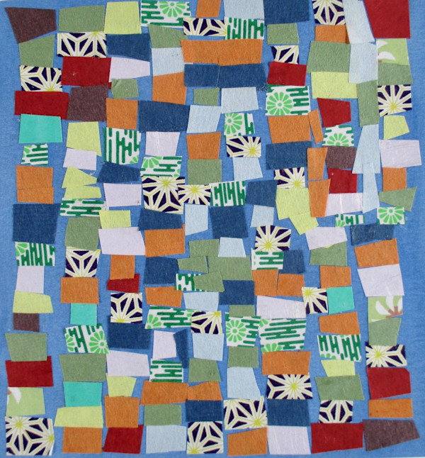Patchwork on Blue by Julie Burnett, Image 1.