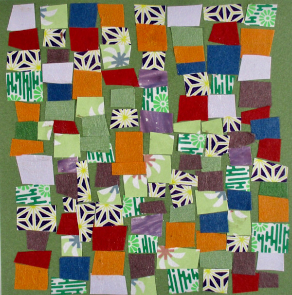 Patchwork on Light Green by Julie Burnett, Image 1.