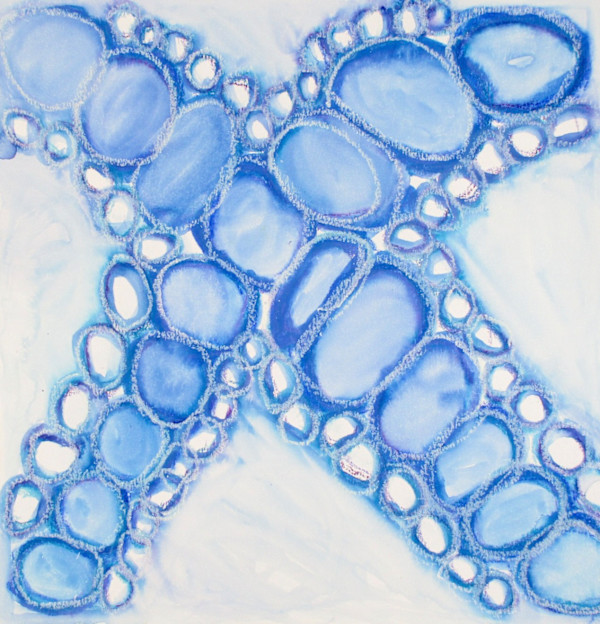 Cobalt Blue Bubbles by Liesa Vollmer