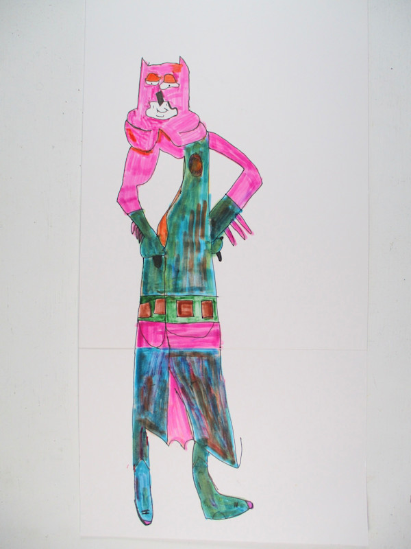 Batman in Pink by Michael Cocchiarella