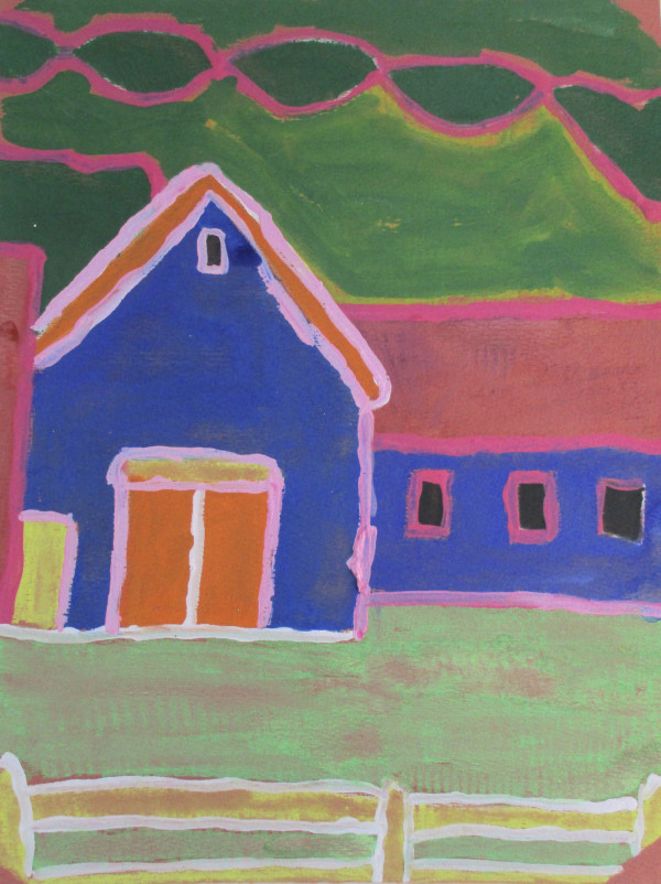 Purple Barn by Patricia  Drake