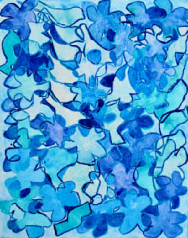 Aqua Hibiscus by Tanya Noske