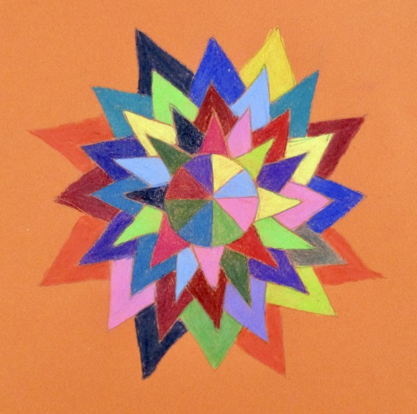 Orange Mandala by Toni Johnston