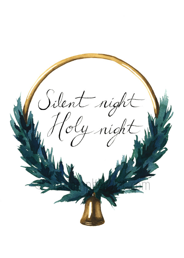 Silent Night Christmas Painting