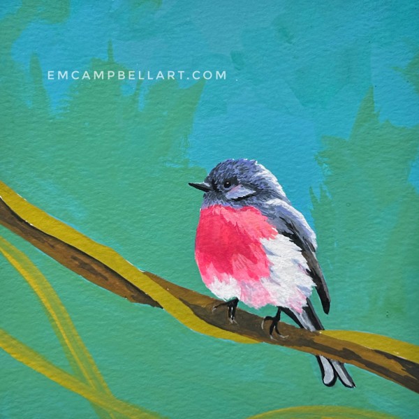 Pink Robin by Em Campbell