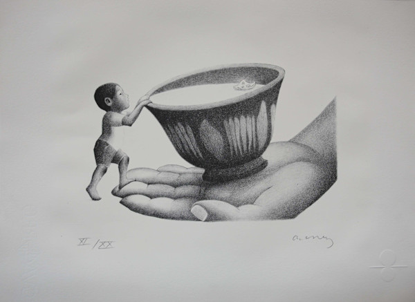 Niño tomando Atole by Alberto Cruz, Image 1.