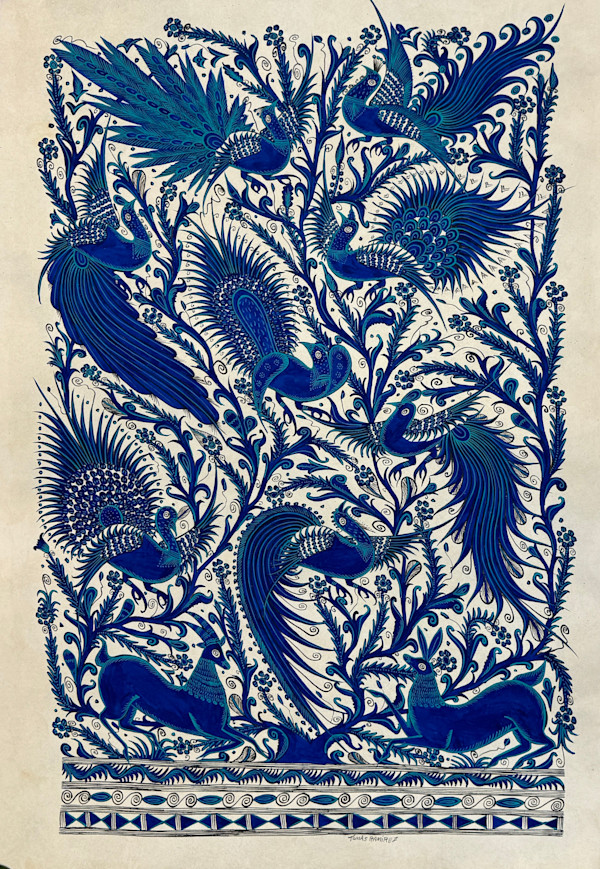 Blue Peacocks by TOMAS RAMIREZ