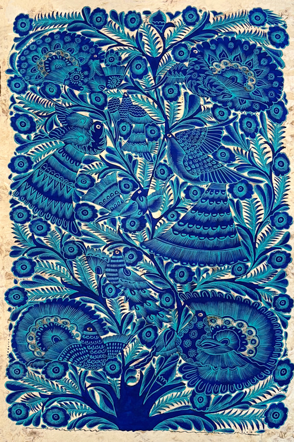 Intense Sapphire Birds V by TOMAS RAMIREZ, Image 1.