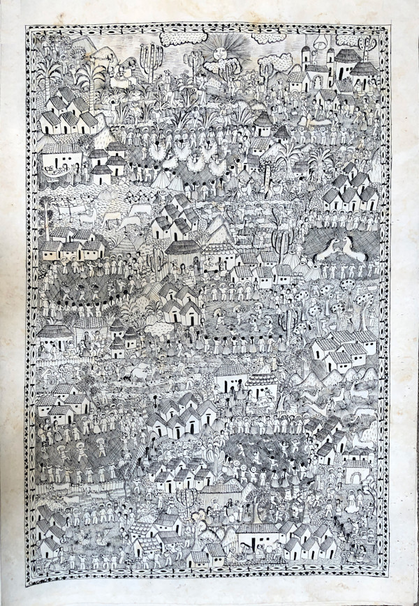 VILLAGE WITH THE BELL AND HORSES by TOMAS RAMIREZINK, Image 1.