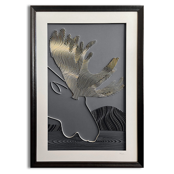 Winter Moose by Paulina M Johnson