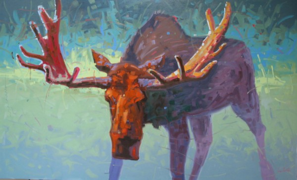 Moose Encounter by Tim Norton