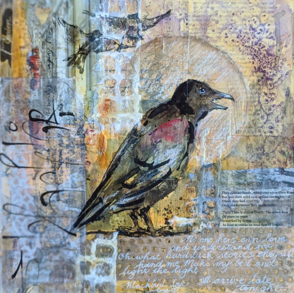 Blackbird with Moon by Jillian Goldberg