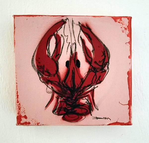 Crawfish on canvas #10 by Dirk Guidry