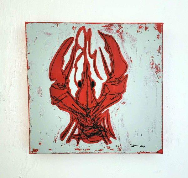 Crawfish on canvas #12 by Dirk Guidry