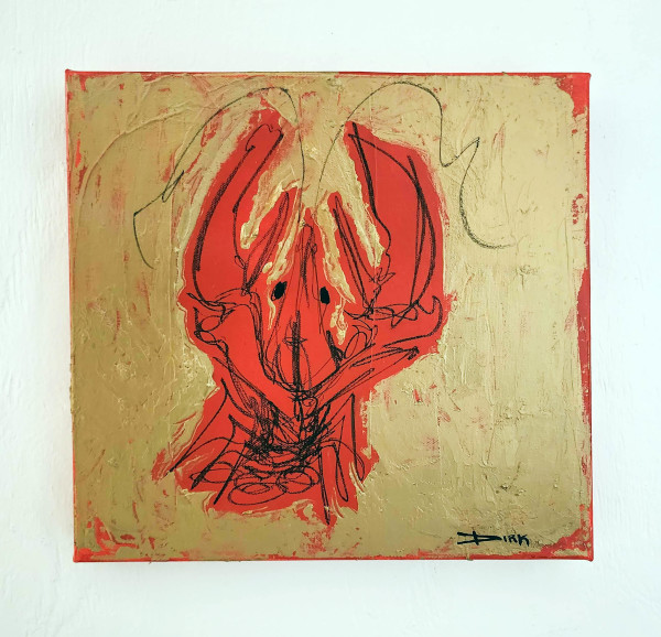 Crawfish on canvas #14 by Dirk Guidry