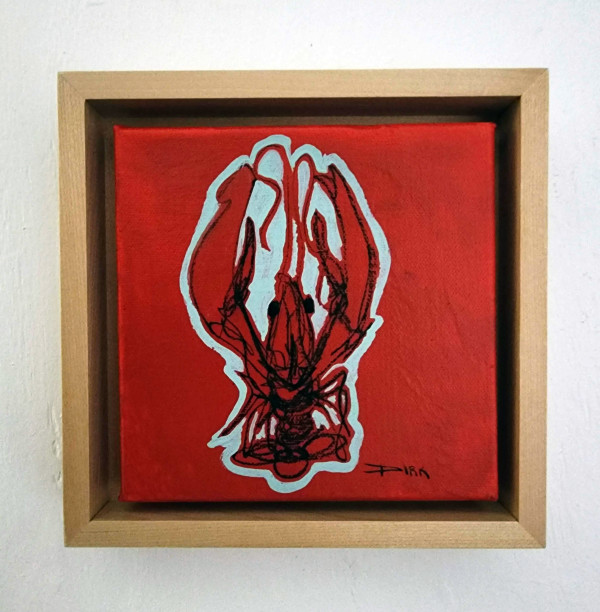 Crawfish on canvas #1 by Dirk Guidry