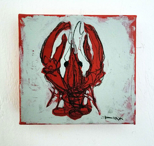 Crawfish on canvas #2 by Dirk Guidry