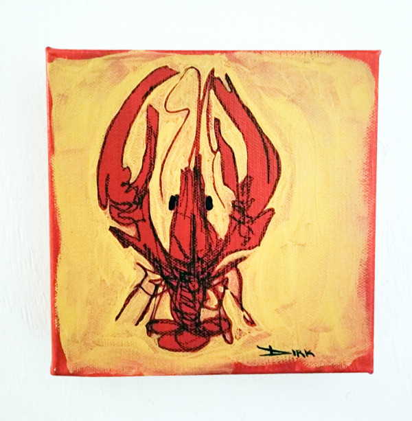 Crawfish on canvas #6 by Dirk Guidry