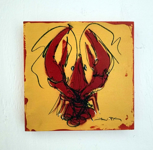 Crawfish on panel #1 by Dirk Guidry