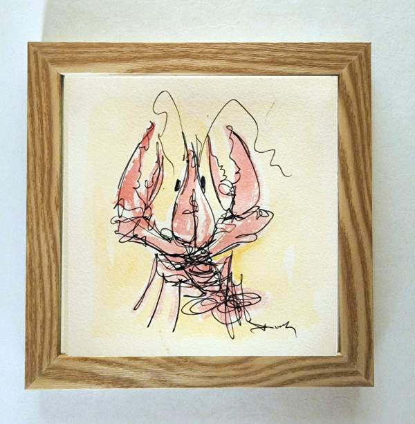 Crawfish on paper #9 by Dirk Guidry