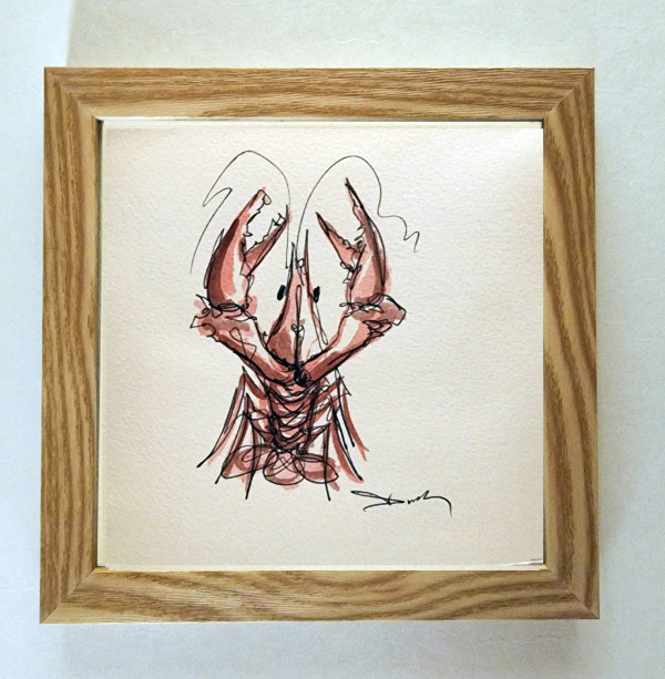 Crawfish on paper #10 by Dirk Guidry
