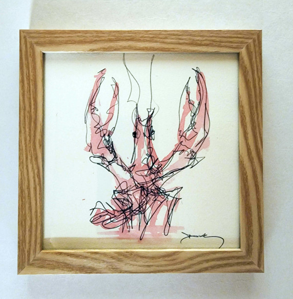 Crawfish on paper #1 by Dirk Guidry