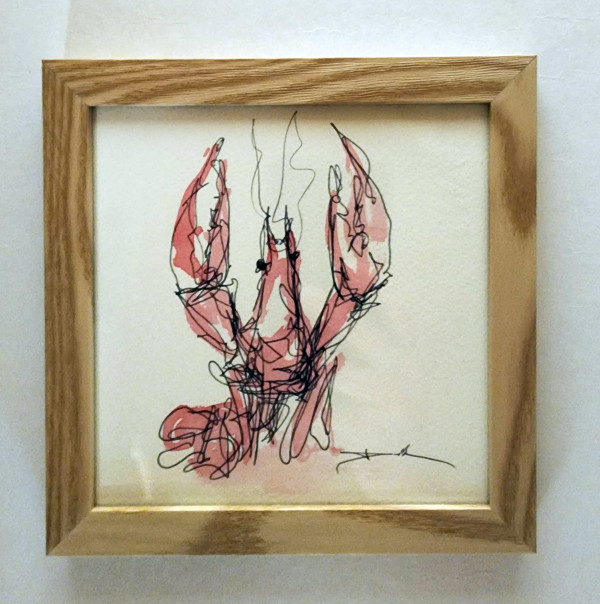 Crawfish on paper #2 by Dirk Guidry