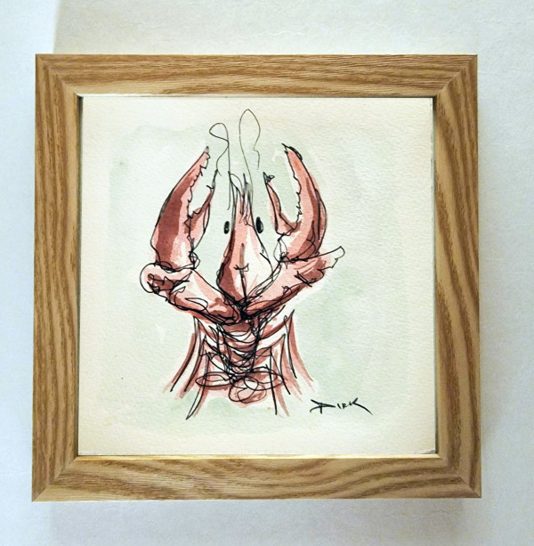 Crawfish on paper #4 by Dirk Guidry