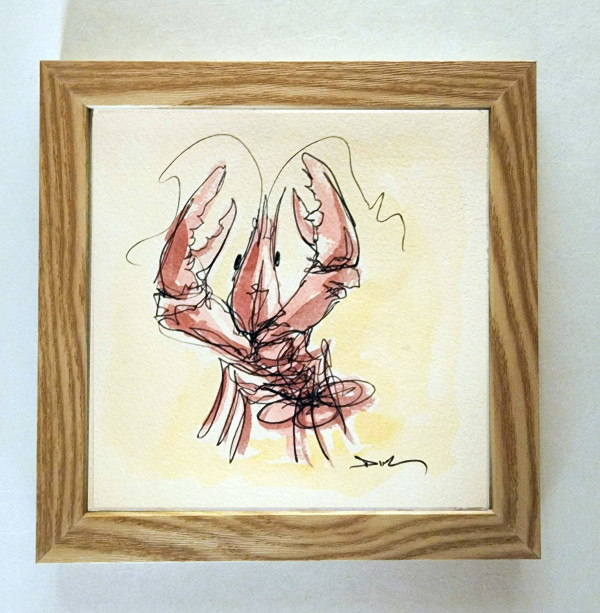 Crawfish on paper #6 by Dirk Guidry
