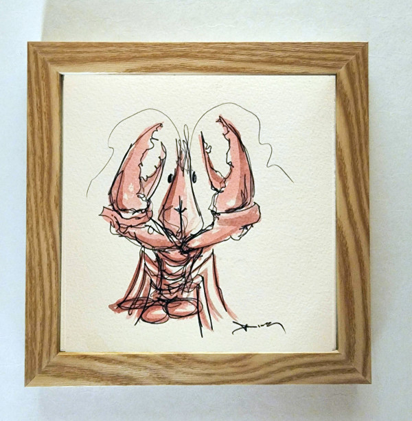 Crawfish on paper #7 by Dirk Guidry